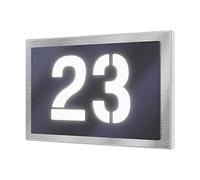 Graviers Design Numéro de maison lumineux en acier inoxydable V2A 250x175mm - Anthracite métallisé - Résistant aux intempéries et à la rouille Personnalisable selon votre propre numéro