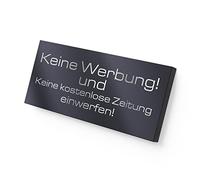 Graviers Plaque de boîte aux lettres en acier inoxydable RAL7016 - Panneau autocollant ou trous de perçage - 8,5 x 3 cm