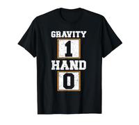 Gravity 1 Main 0 blessures, rééducation T-Shirt Graphique avec Valeur, Homme, Noir, XL
