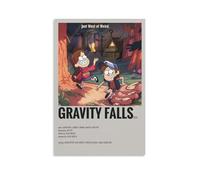 Gravity Falls Lot de 12 affiches d'art anti-éclaboussures pour salon et chambre à coucher - Convient pour plusieurs scénarios - Pas besoin de perforation - Facile à installer - Convient pour les