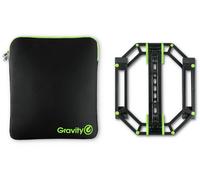 Gravity Stands – Stand DJ LTS 01 B SET 1 réglable pour ordinateurs portables, housse néoprène incluse