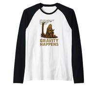 Gravity Happens - Isaac Newton Science Humour Manche Raglan