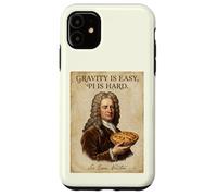 Gravity is Easy Pi is Hard Funny Newton Science Pun Pi Day Coque pour iPhone 11