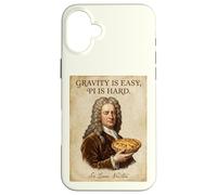 Gravity is Easy Pi is Hard Funny Newton Science Pun Pi Day Coque pour iPhone 16 Plus