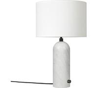 Gravity lampe de table Small abat-jour blanc - marbre blanc Gubi - 5710902837271