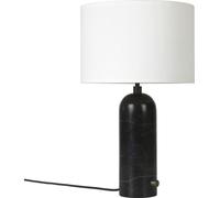 GUBI Gravity Lampe à Poser en Acier Obscurcie et Blanc Abat-jour Petit