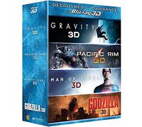 Gravity + Pacific Rim + Man Of Steel + Godzilla - Blu-Ray 3d + Blu-Ray 2d