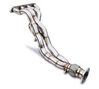 Gravity Performance Collecteur d'échappement Decat de 6,3 cm compatible avec Mini Cooper S R53 1,6 L modèles 2000-2006 Système d'échappement De Cat Collecteur en acier inoxydable