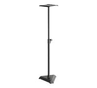Gravity SP 3202 - Pied pour moniteur de studio - Socle en fonte massif - Tablette acier avec mousse - Finition thermolaquée noire