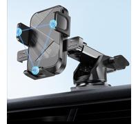 Gravity Support de téléphone pour grille d'aération de voiture Noir | Compatibilité : pour iPhone, Samsung Pixel et Huawei, coque épaisse, coussinets en silicone antidérapants, facile à installer