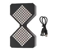 Gravity Timer Dynamic Flow Cube Electronic Hourglass Timer Multi Functional Decorative Electronic Hourglass Ambient Light for Classroom Home Office Cooking (Noire)