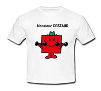 GRAVOPHOTO Tshirt personnalisé Monsieur Costaud Taille au Choix