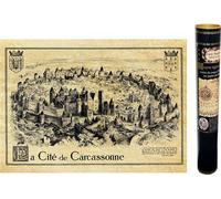 Gravue ancienne carcassonne 58 cm x 40 cm - - Collectif - Antica - Atlas / carte