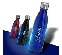 GRAVURE CONCEPT Bouteille En Acier Inoxydable 304 Personnalisable 700mL - Gourdes Personnalisées - Idée Cadeau (Gourde ALPINA) (Bleu)