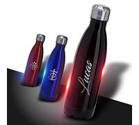 GRAVURE CONCEPT Bouteille En Acier Inoxydable 304 Personnalisable 700mL - Gourdes Personnalisées - Idée Cadeau (Gourde ALPINA) (Noir)