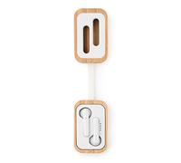 GRAVURE CONCEPT Ecouteurs Bluetooth 5.0 avec Etui Bambou Personnalisé (Blues)