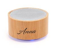 GRAVURE CONCEPT Enceinte Bluetooth Personnalisable Portable Bambou | Hardwell - Mini Haut Parleur sans Fil Personnalisable - Idée Cadeau - Haute qualité - Finition premium