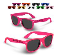 GRAVURE CONCEPT Lunettes de Soleil Mariage & Événements, EVJF/EVG À Personnaliser - Lot de 10/25/50/100 - Protection UV400 (BRISA) (Fuchsia)