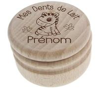 Gravure Events Boîte à Dents de Lait Gravée en Bois Naturel - Personnalisée avec Prénom et Texte - Thème Zèbre - Cadeau Original pour Bébé, Enfant ou Naissance - Création Artisanale Française
