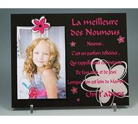 Gravure Events Cadre Photo Aimant - Poème pour Nounou - (Cadeau pour la fête des Nounous, Noël, Anniversaire, fin de contrat, fin d'année scolaire