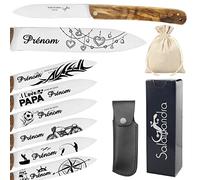Gravure Events - Couteau personnalisé avec prénom gravé - Marque Salamandra - Cadeau pour homme : fête des pères, papa, tonton, grands pères (papi, papy) anniversaire, noël