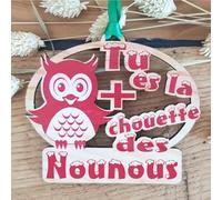 Gravure Events Décoration de Sapin - Cadeau de Noël Original pour Nounou