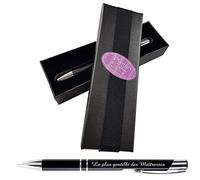 Gravure Events Stylo gravé pour la Maîtresse de votre enfant + Boite Cadeau - Cadeau Maîtresse d'école (La plus gentille des Maîtresses)