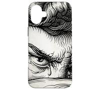 Gravure Lucifer The Fallen Angel Blackwork Coque pour iPhone 16 Plus
