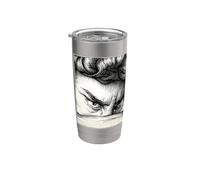 Gravure Lucifer The Fallen Angel Blackwork Gobelet isotherme en acier inoxydable double paroi
