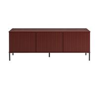 GRAVURE - Meuble TV en bois de pin bordeaux L150 Rouge