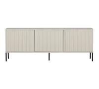 GRAVURE - Meuble TV en bois de pin gris L150 Gris
