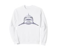 Gravure Vintage tête de Requin Tigre espèces océaniques Sweatshirt