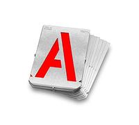 GRAVUREM Trace-lettres/Jeu de gabarits/pochoir - plaque de zinc / 100mm A-Z,&