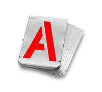 GRAVUREM Trace-lettres/Jeu de gabarits/pochoir - plaque de zinc / 80mm A-Z,&