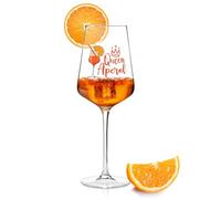 GRAVURZEILE Leonardo Aperol Verre avec impression UV - Queen Aperol - Personnalisé avec nom - Idée cadeau pour les amateurs d'Aperol Spritz & Cocktail - Verre à vin pour Sangria & Lillet - Couleur