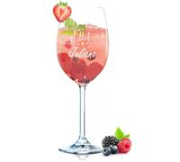 GRAVURZEILE Leonardo Verre à vin avec gravure - It's Lillet Time - Personnalisable avec nom - Verre à vin gravé avec inscription en allemand pour les amateurs de Lillet Sangria Apéritif & Cocktail