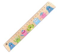 GRAVURZEILE Règle pour la rentrée des classes au design monstre - Règle en bois de 20 cm - Cadeau pour la rentrée scolaire ou la rentrée scolaire - Pour garçons et filles