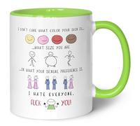 GRAVURZEILE Tasse imprimée inscription « I hate everyone » - Tasse amusante comme cadeau farce - Cadeau amis, collègues et famille le bureau, le travail, la vie quotidienne - elle et lui - GZ-12945.4