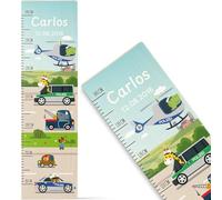 GRAVURZEILE Toise de mesure pour enfant en bois - Design police - avec nom pour chambre d'enfant - Échelle mesure 80-140 cm - Taille 20 x 70 x 2 cm - Cadeau de naissance pour fille et garçon