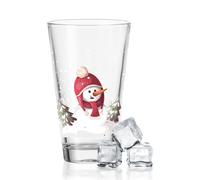 GRAVURZEILE Verre à eau avec impression UV - Motif de Noël - Bonhomme de neige - Décoration de Noël - Cadeaux pour garçons et filles - Pour la période de Noël pour le lutin et comme cadeau pour les