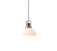 GRAWIT Abat-Jour en Verre Blanc Laiteux lustres de Chambre Moderne Simple Forme Ronde Pendentif lumière Hauteur réglable café Cuisine décoration plafonnier, E27 Beautiful Scenery