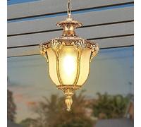 GRAWIT Lampes suspendues d'extérieur, Lustre d'intérieur, E27 Lampes suspendues Abat-Jour en Aluminium Antirouille Étanche IP44 Plafonniers Rustique Villa Terrasse Balcon Pavillon Couloir Entrée