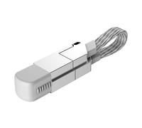 (Gray) 6 En 1 Multi Câble De Charge Rapide Porte-Clés Pd Pour Apple Iphone Lightning Android Type-C 60w Qc 18w Câble De Données De Charge Rapide