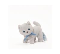 (Gray)Adorable peluche chat noeud debout pour enfant anniversaire cadeau collection et