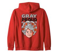 Gray and Proud My Dont Care Hair Pride Vieillir avec Attitude Sweat à Capuche