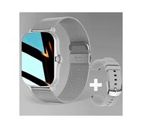 (Gray and Strap)New 2023 Smart Watch Women Men Smartwatch Dial Call Square Smart Clock For Android IOS Fitness Tracker Trosmart Brand Y13