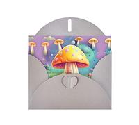 Gray BROLEO Carte de vœux Motif champignons fantastiques pour Noël, anniversaire, Saint-Valentin, anniversaire de mariage et invitations de fête