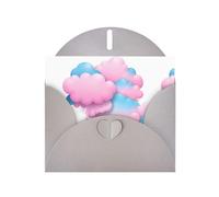Gray BROLEO Carte de vœux Motif nuages de barbe à papa Rose Pour Noël, anniversaire, Saint-Valentin, anniversaire de mariage et invitations de fête