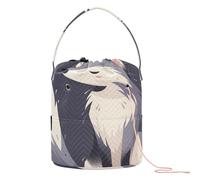 Gray Fox Art Sac de voyage pour crochet avec trous pour outils de tricot