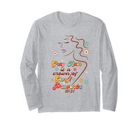 Gray Hair Funny BFF Bestie Grey Hair is A Crown of A Glory Manche Longue